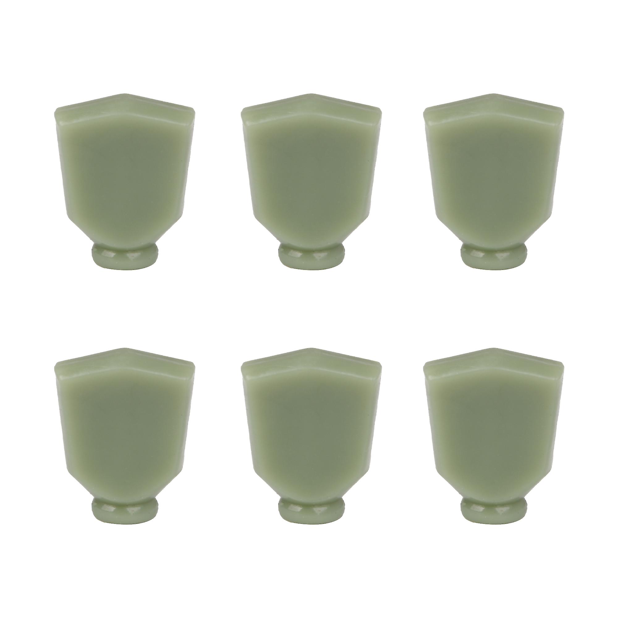 6 x Guitar Machine Head Knobs Imitation Jade Tuner Tulip Buttons Light Green