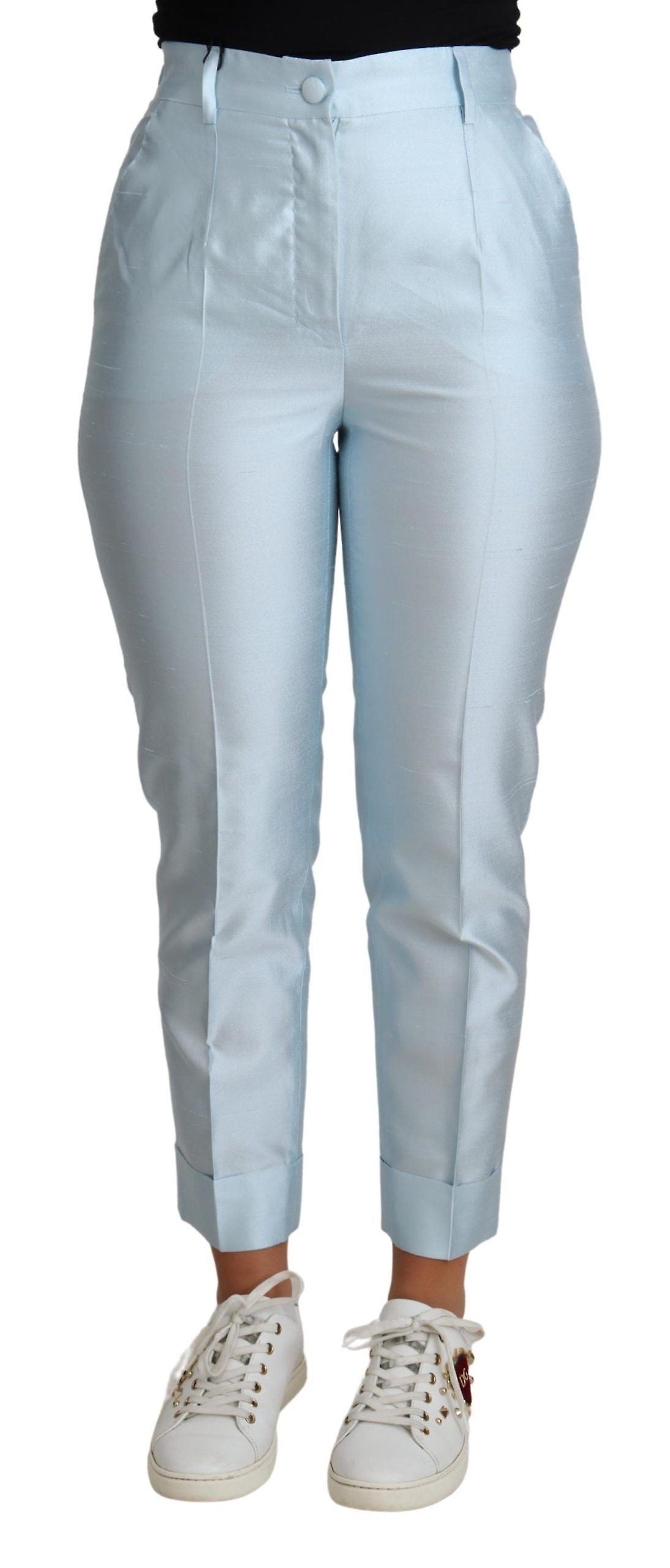 Light Silk Cropped Tape Trouser Pants