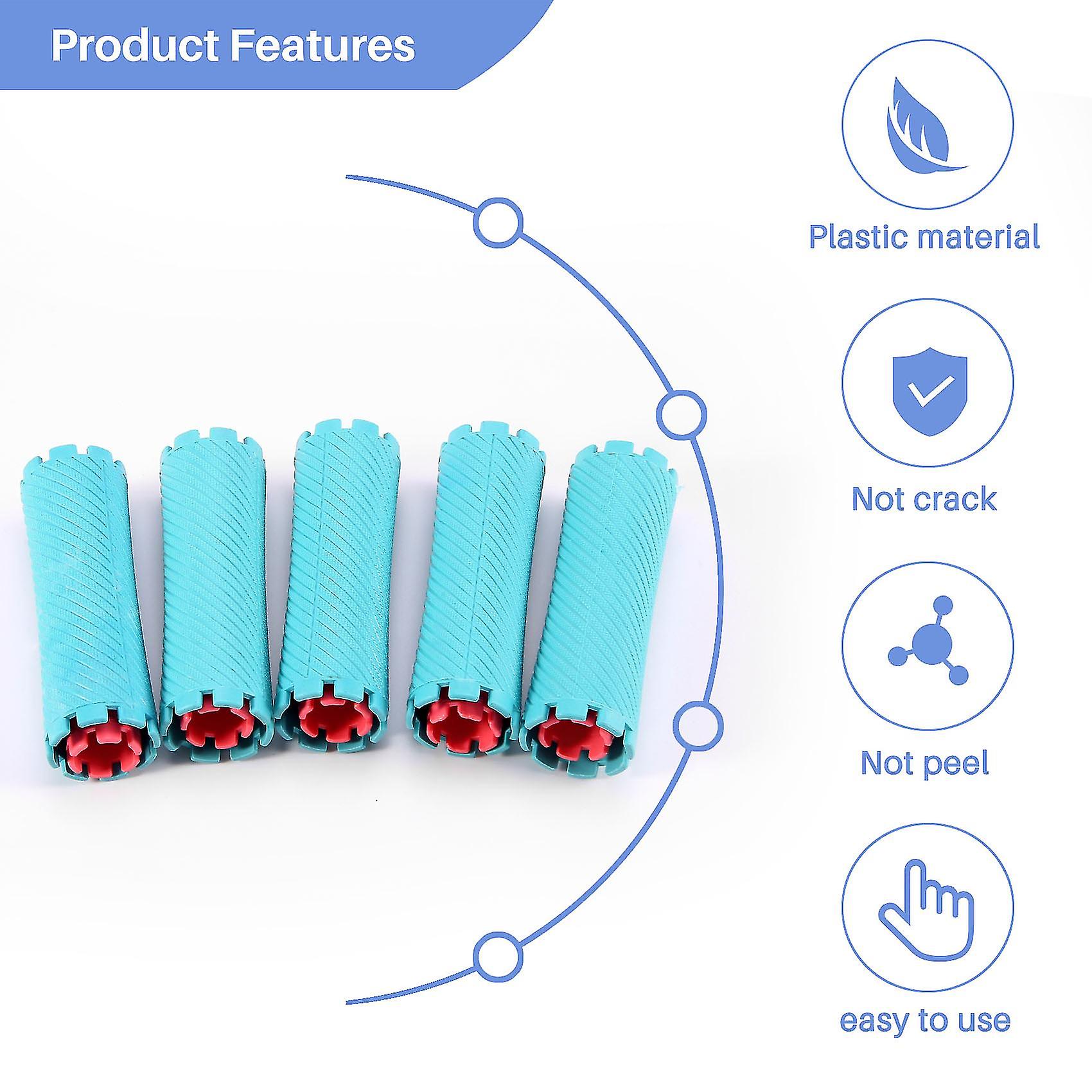 100pcs/set 10 Sizes Hair Perm Rods Kit Cold Permanent Bar Plastic Curlers Rollers Set Wave Fluffy C TY