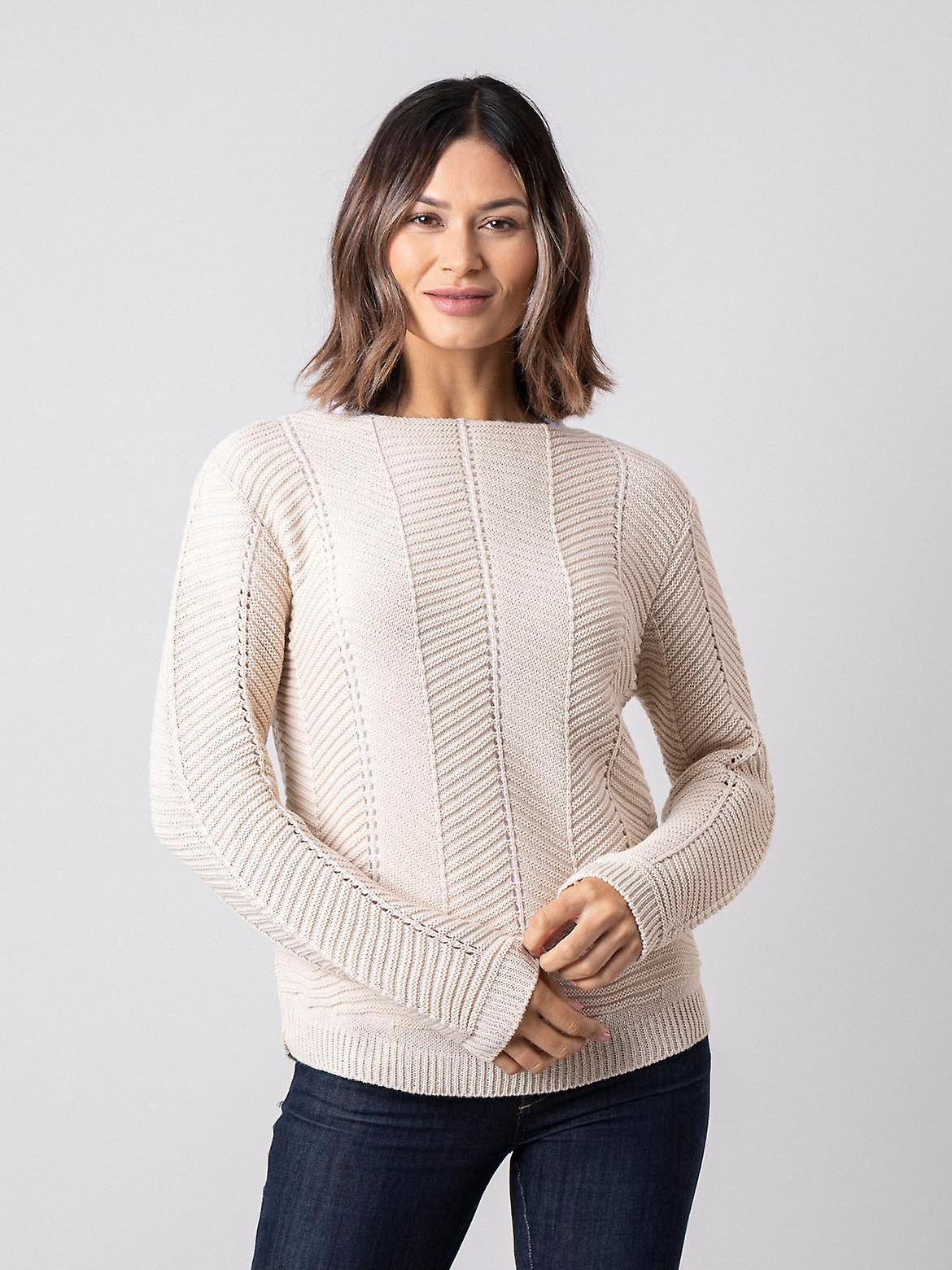 Cleo Knitted Jumper in Light Stone
