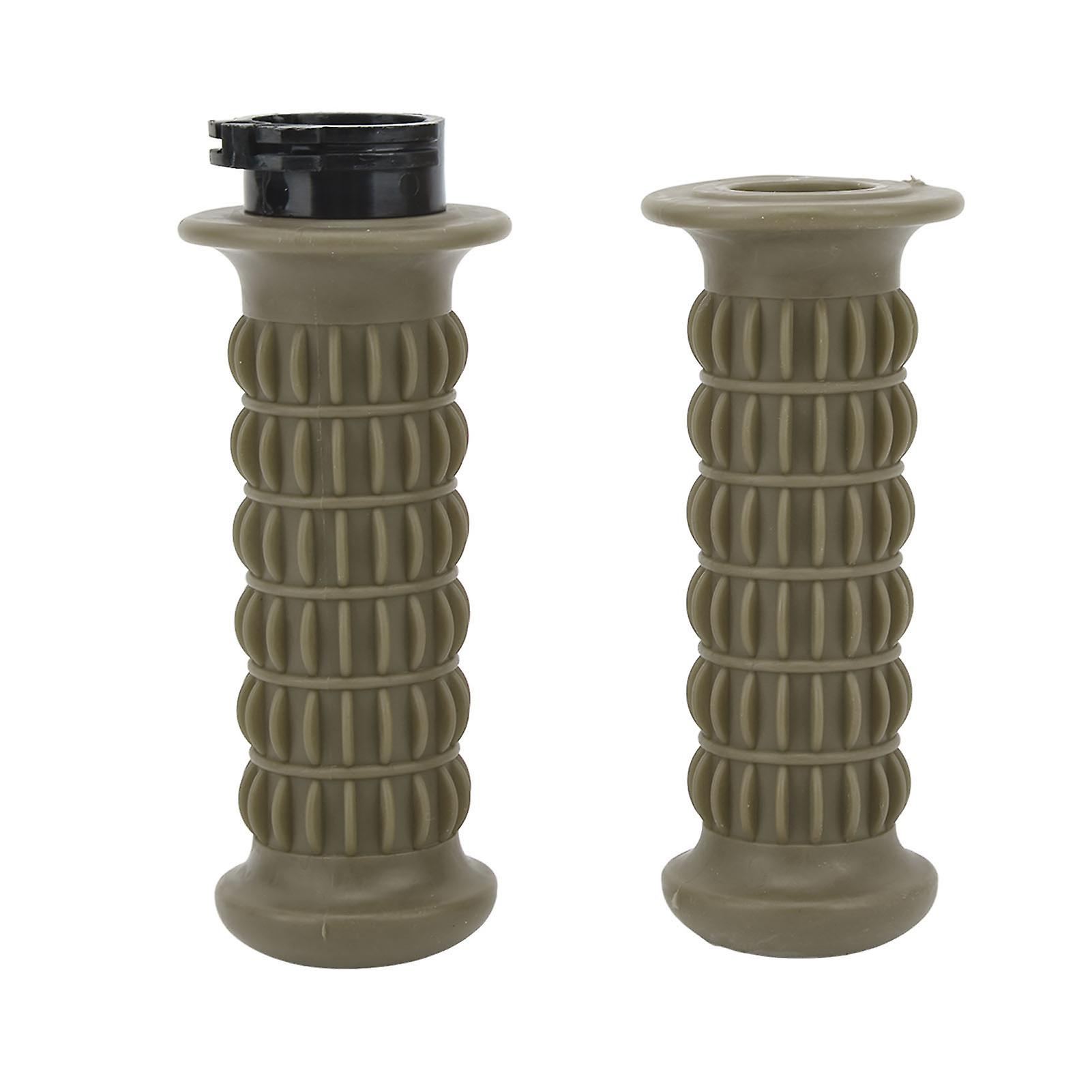 Motorcycle Handlebar Grips Universal 25mm 28mm Throttle Twist Grips Non-Slip Durable Rubber Pair Comfortable Design Gree