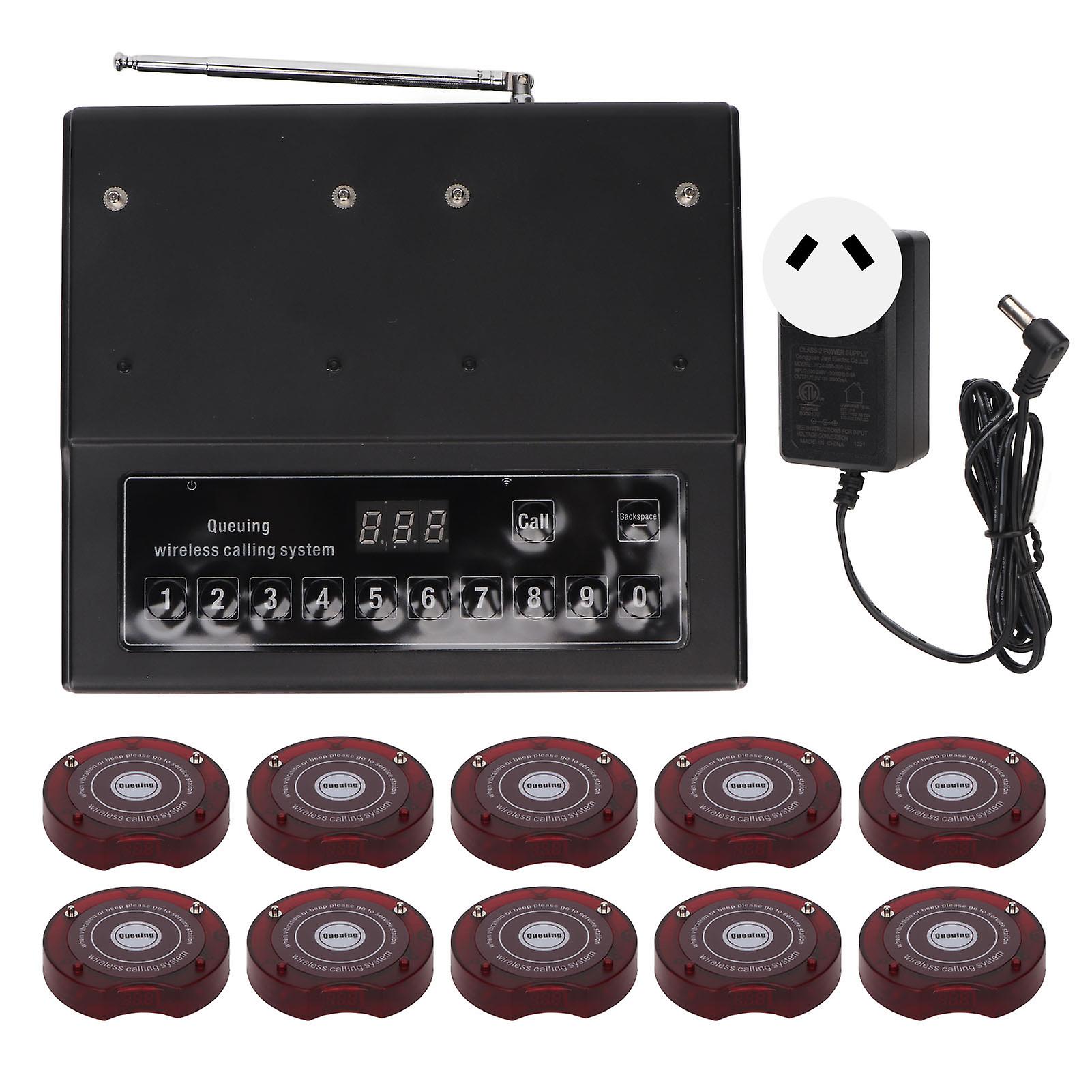Wireless Calling System SU 668T 1 to 10 999 Channels Plug and Play Professional Chip Pager Systems for Restaurants AU Plug