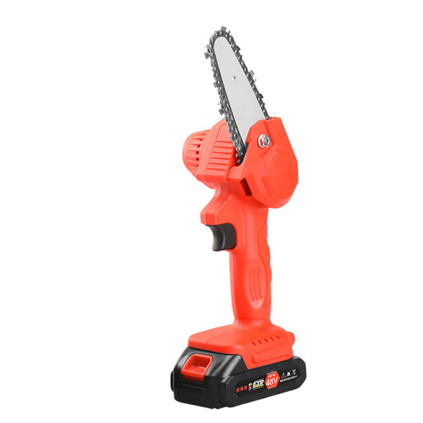 Handheld Mini Chainsaw for Wood Cutting and One-Hand Chainsaw Rechargeable Saw Garden Logging