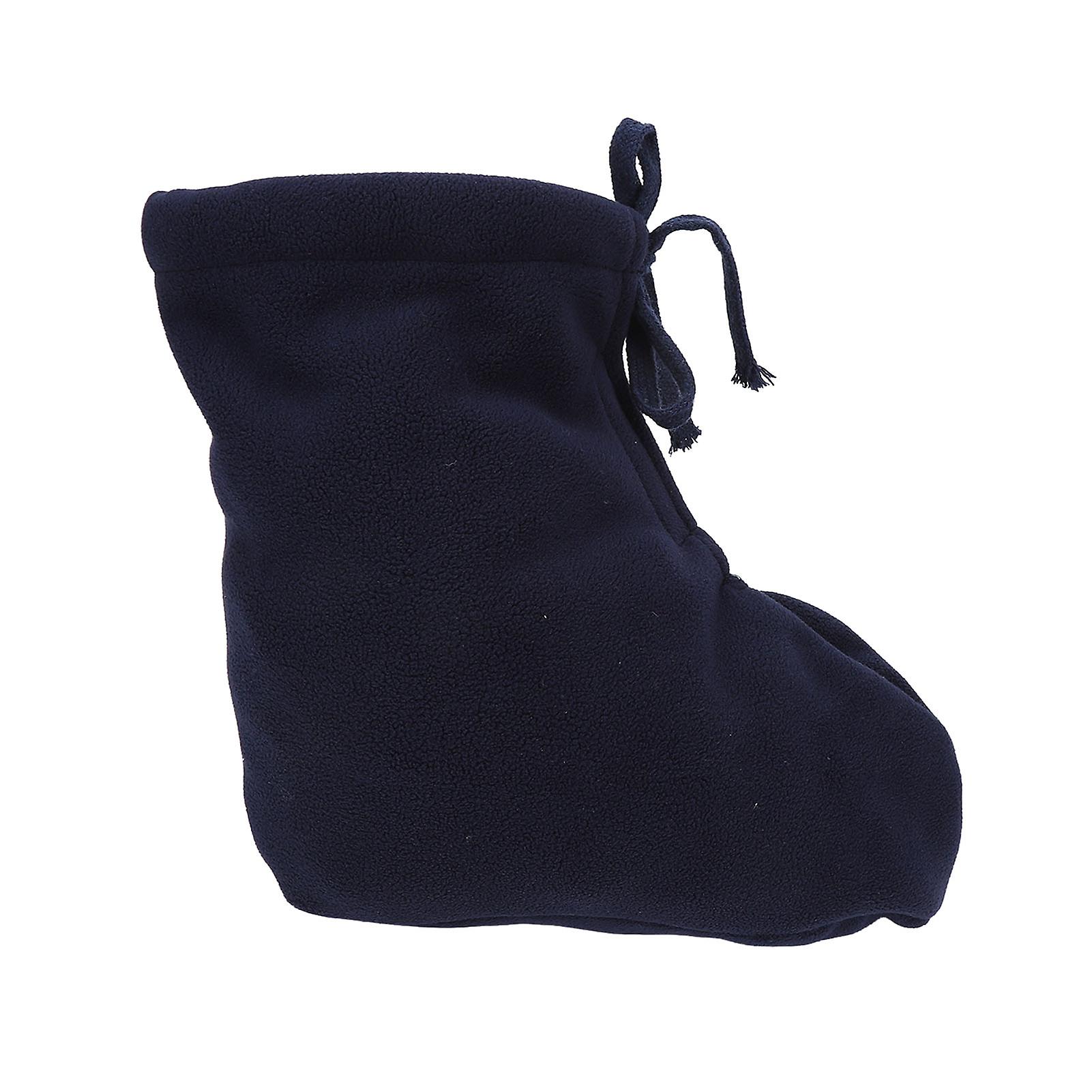 Chaussette moulée pour hommes et femmes, couvre-orteils, douce, épaisse, blanche, en peluche, réglable, chauffe-pieds, bleu foncé, taille XL