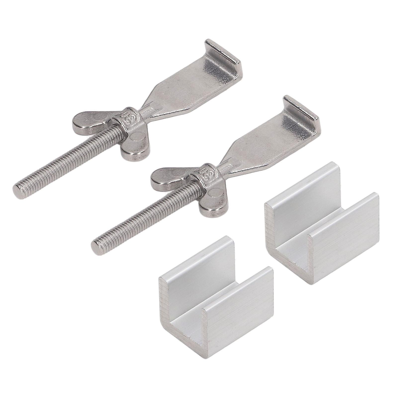 2-Pack Adjustable Portable Door Locks for Apartment Security - Stainless Steel