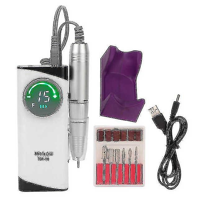 30000rpm High Speed Usb Recharable Electric Ing With 6 Bits For Art Mani Salon