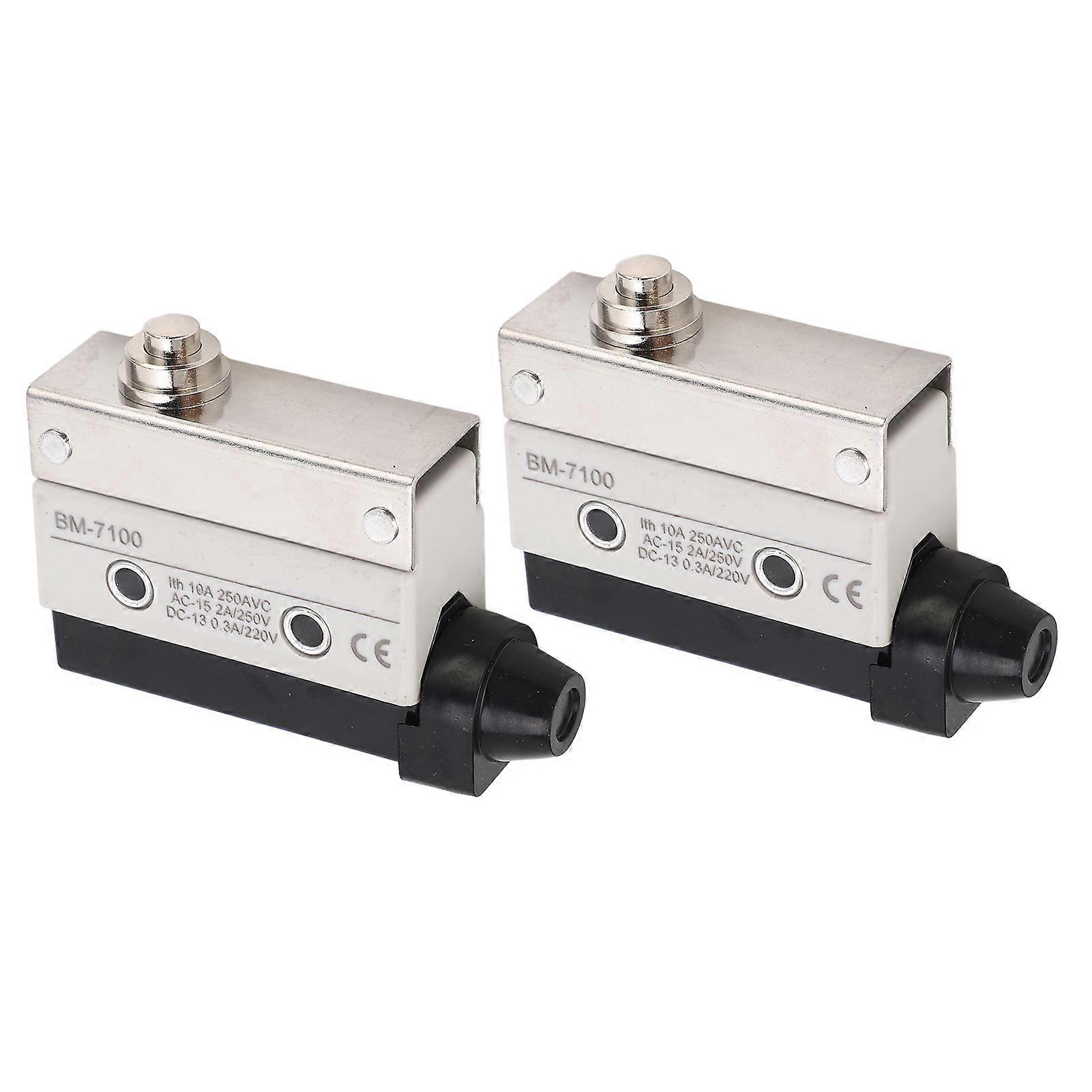 2 Pcs Micro Limit Switch 600OF 100RF 2PT 0.8OT 0.8MD 30.5OP NO NC Waterproof Micro Stroke Limit Switch 250VAC