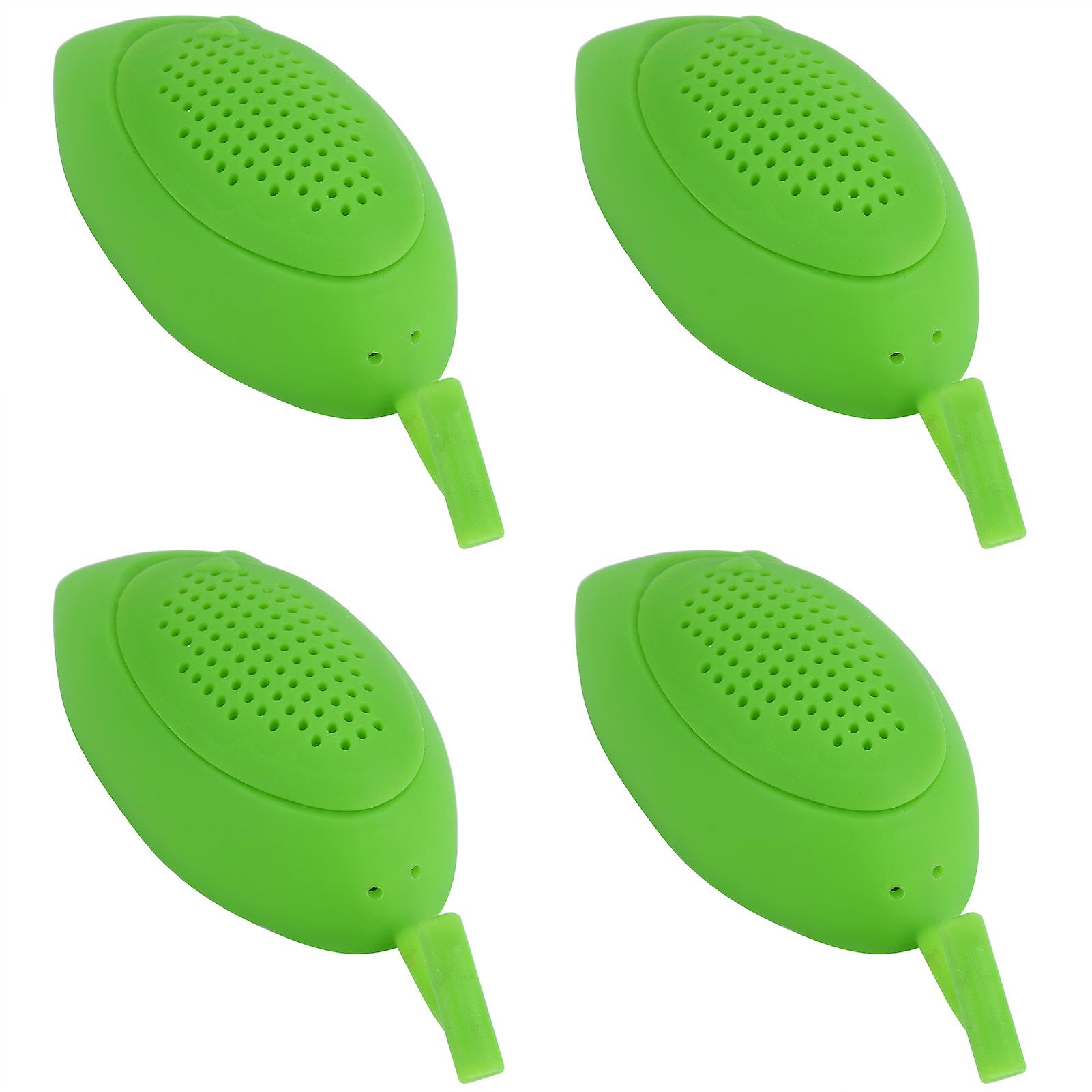 4PCS Green Silicone Tea Infuser Strainer 102x40x20mm Brewing Tool