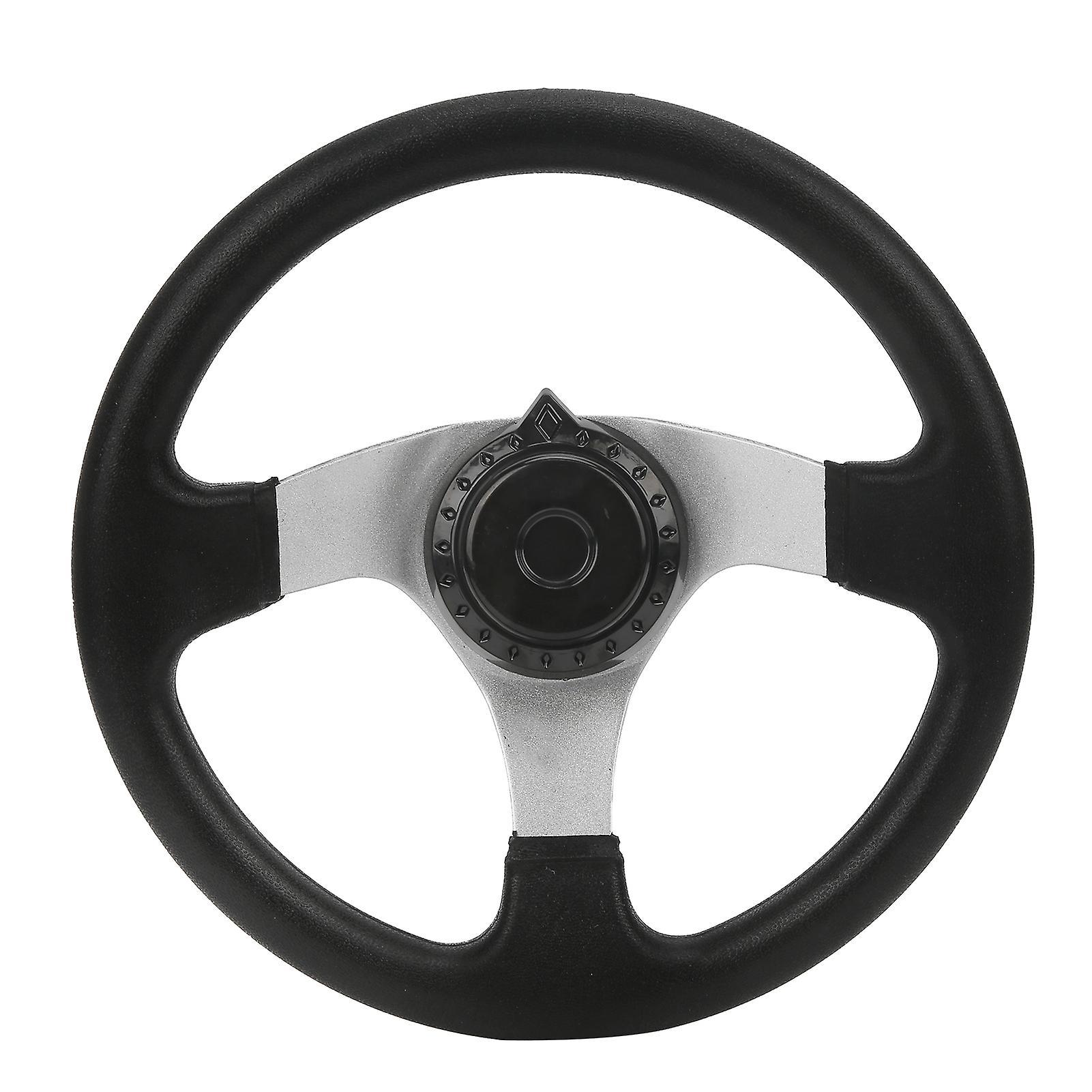 11.8in Steering Wheel with Cap Assy Fit for DIY China Go Kart Karting ATV UTV Bike Parts