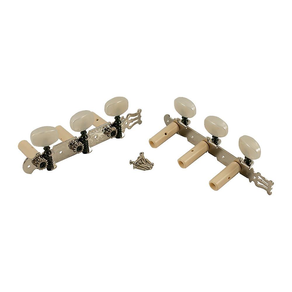 Classical Tuners Nickel Finish, White Pearl Buttons