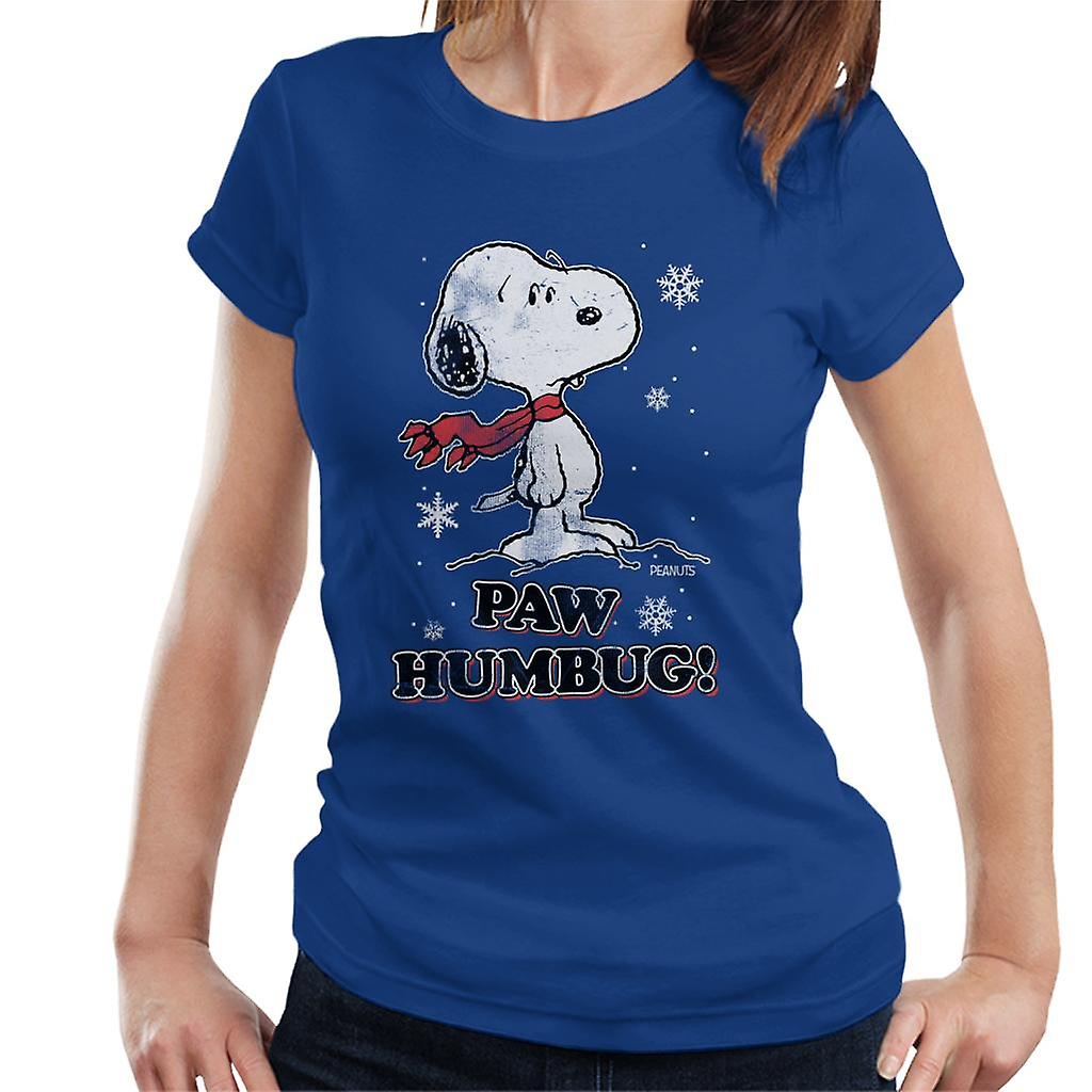 Peanuts Christmas Paw Humbug Snoopy Women's T-Shirt