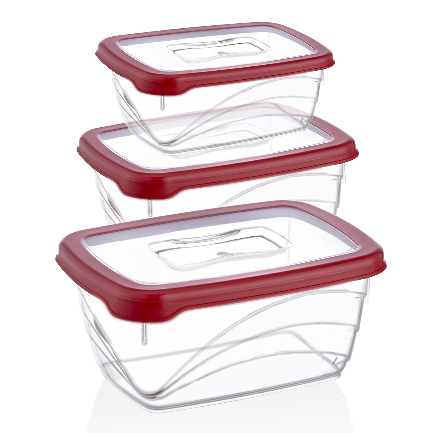 Herzberg 3 Piece Extra Deep Bio Saver Box Set Red