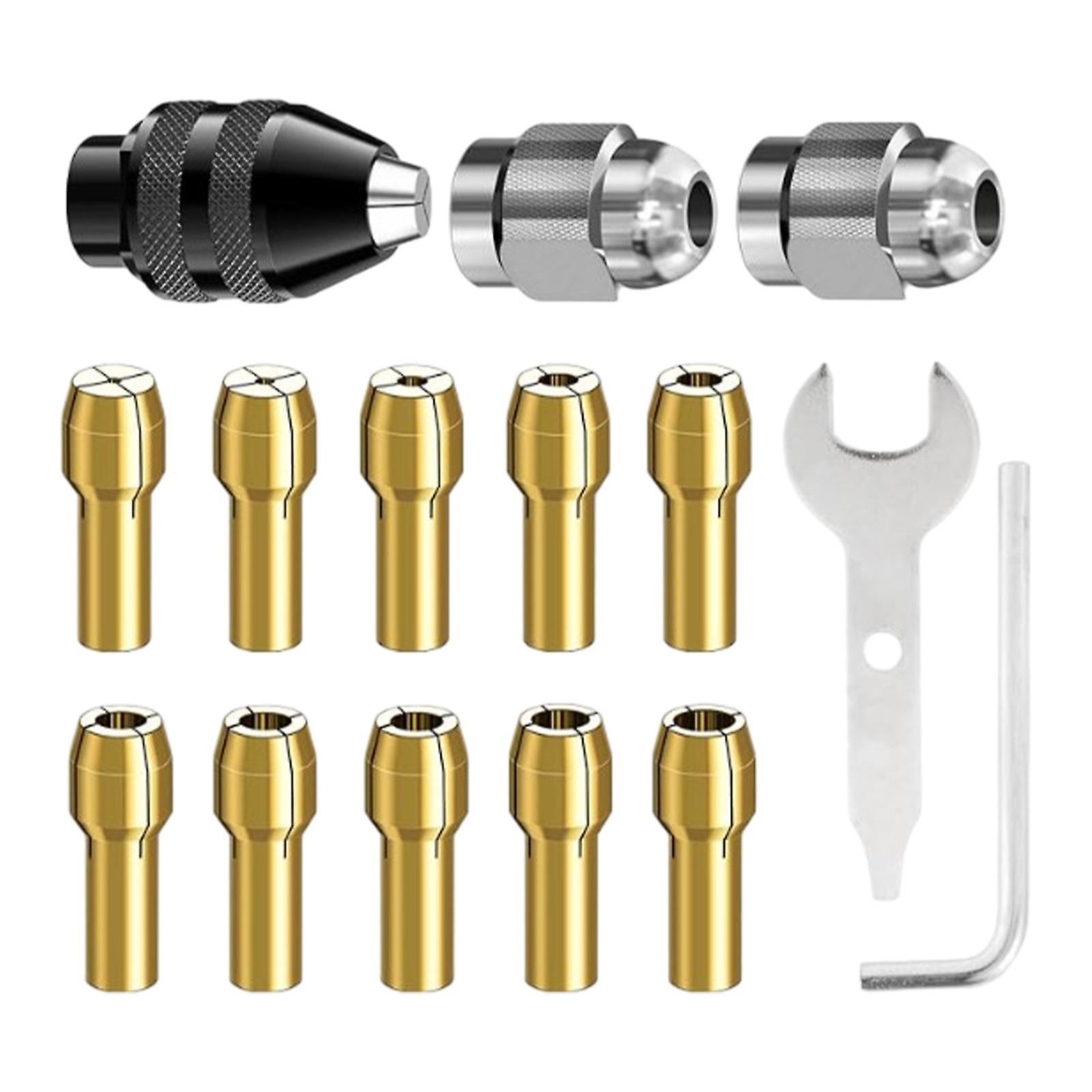 Chuck Collet Kit Accessory Quick Change Adapter Copper Replacement Keyless Bit Chuck Shank Rotary Tool for Stable Performance