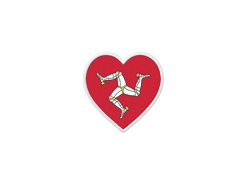 Patch badge ecusson prints thermocollant flag heart GBM island of man