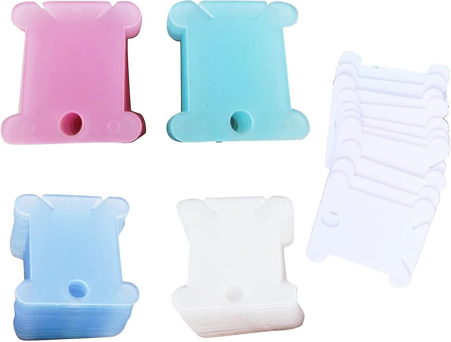 100 Pcs Plastic Bobbin Shuttle Embroidery Cross Shuttle For Sewing Machine Accessories.