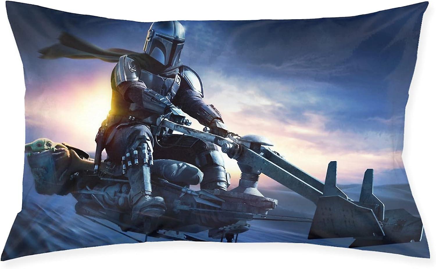 Star Wars The Mandalorian and The Child Baby Yoda Standard Size Pillowcases Double-Sided Print Pillow Covers 40 X 60 CM (a1-17)