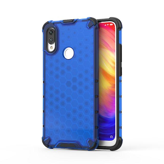 Redmi Note 7 Durable Transparent TPU  Acrylic Case - Blue