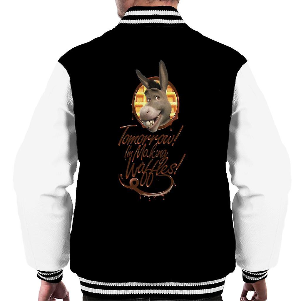 Shrek Donkey Tomorrow Im Making Waffles Men's Varsity Jacket