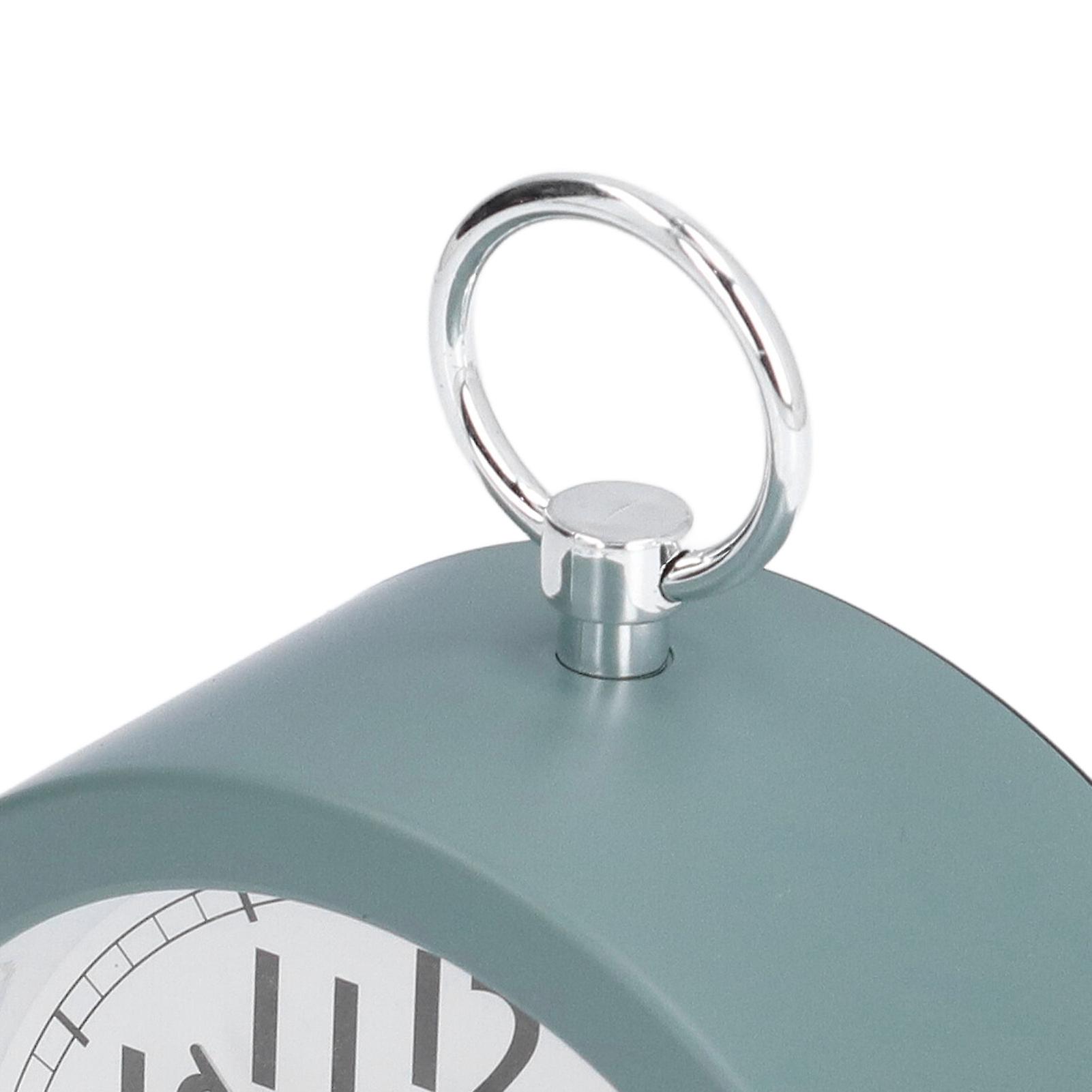 Table Clock Simple Mediterranean Style Loudly Alarm Silent Ticking Nonradiative High Accuracy Desk Clock