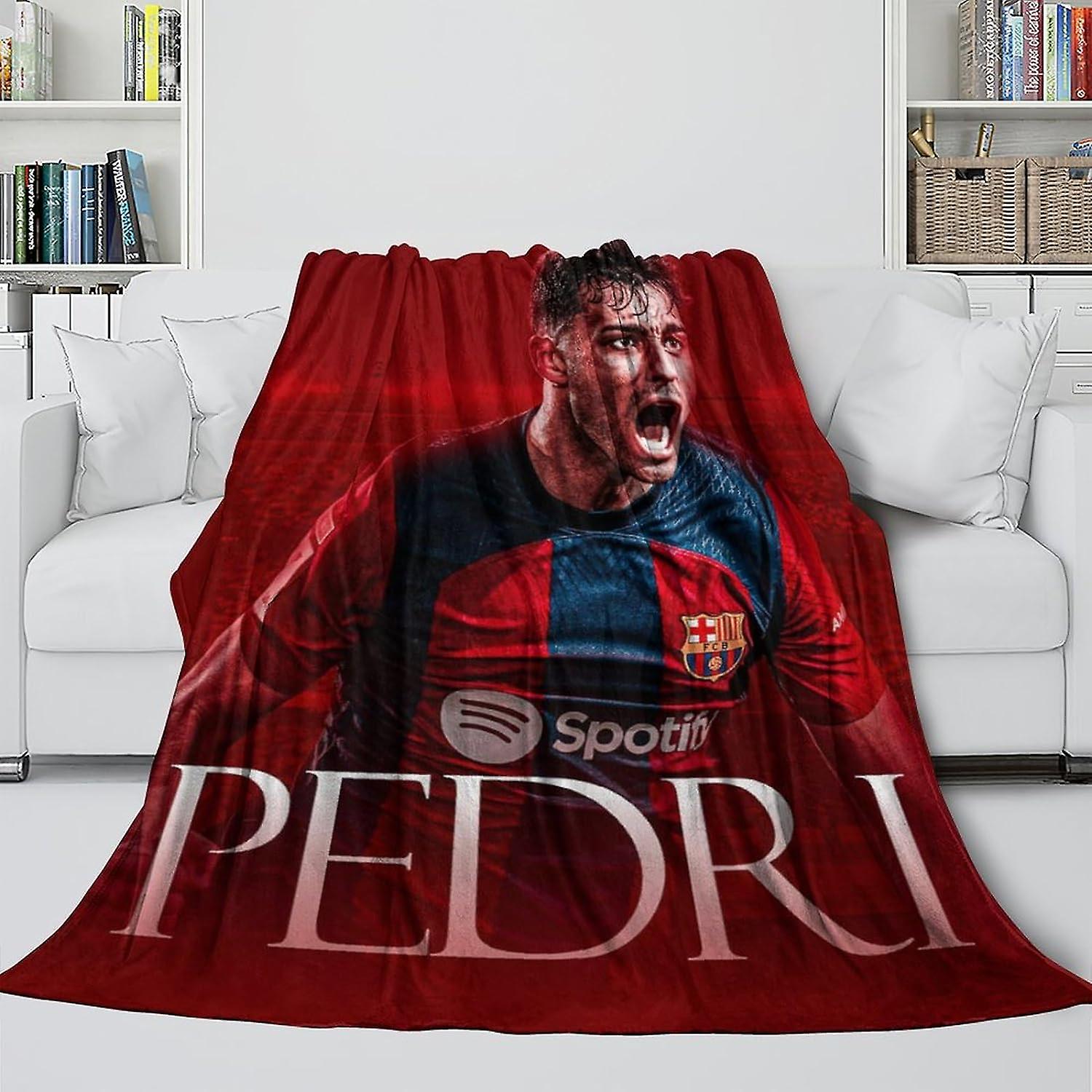 REIPOL Pedri Soft Fleece Blanket - Warm Throws for Calming And Sleep - Football Cozy Blanket To Wrap With After A Tiring Day - Gift for Yourself
