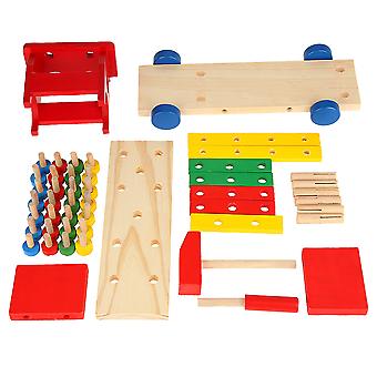 Wooden Tool Car Toy Set for Kids - Educational STEM Learning Playset, Early Development Assemble Toys for Children, Fun & Interactive Building Blocks,