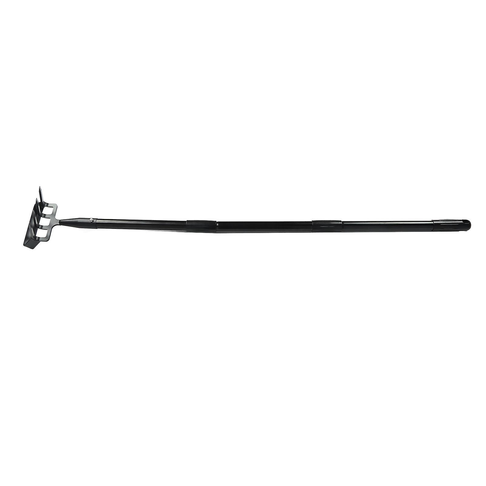 Weeding Rake Adjustable Length Stainless Steel Ergonomic Handle Hand Rake Garden Tool for Cultivating Loosening 3 Sections