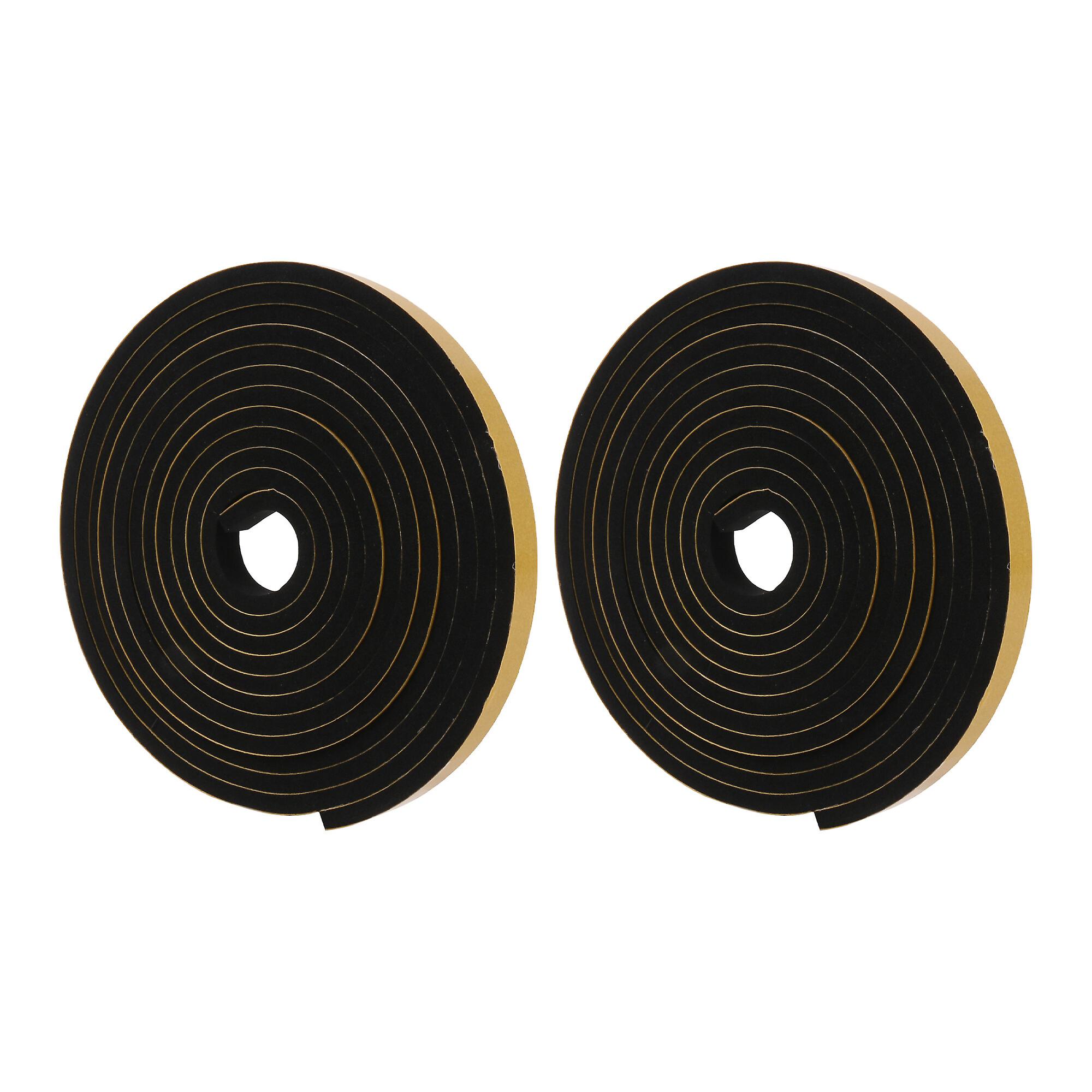 Weather Stripping Door Seal Strip for Insulating Door Frame 13 Ft Set of 2 Black