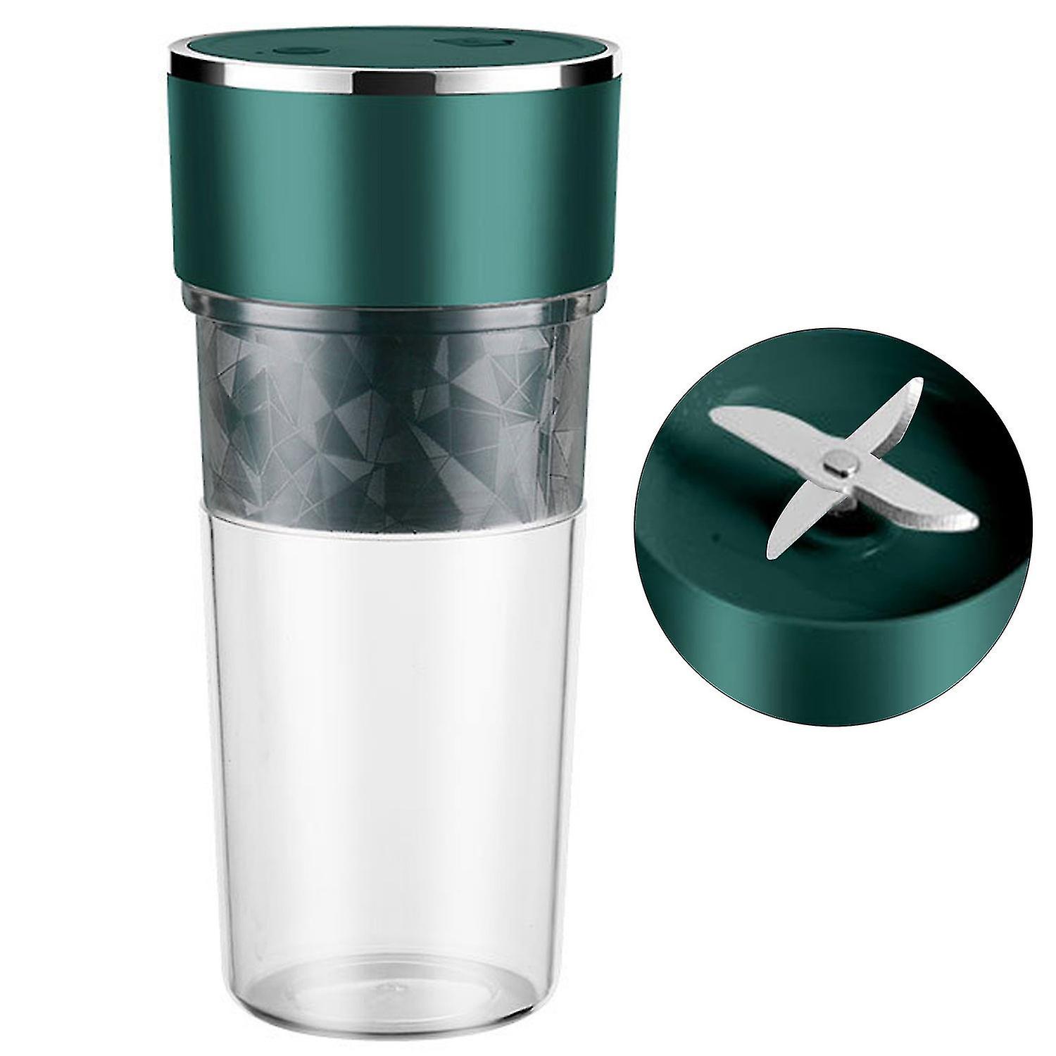 350ml Portable Juicer with Two Blades USB Charging Smoothie Blender Machine Mini Food Processor