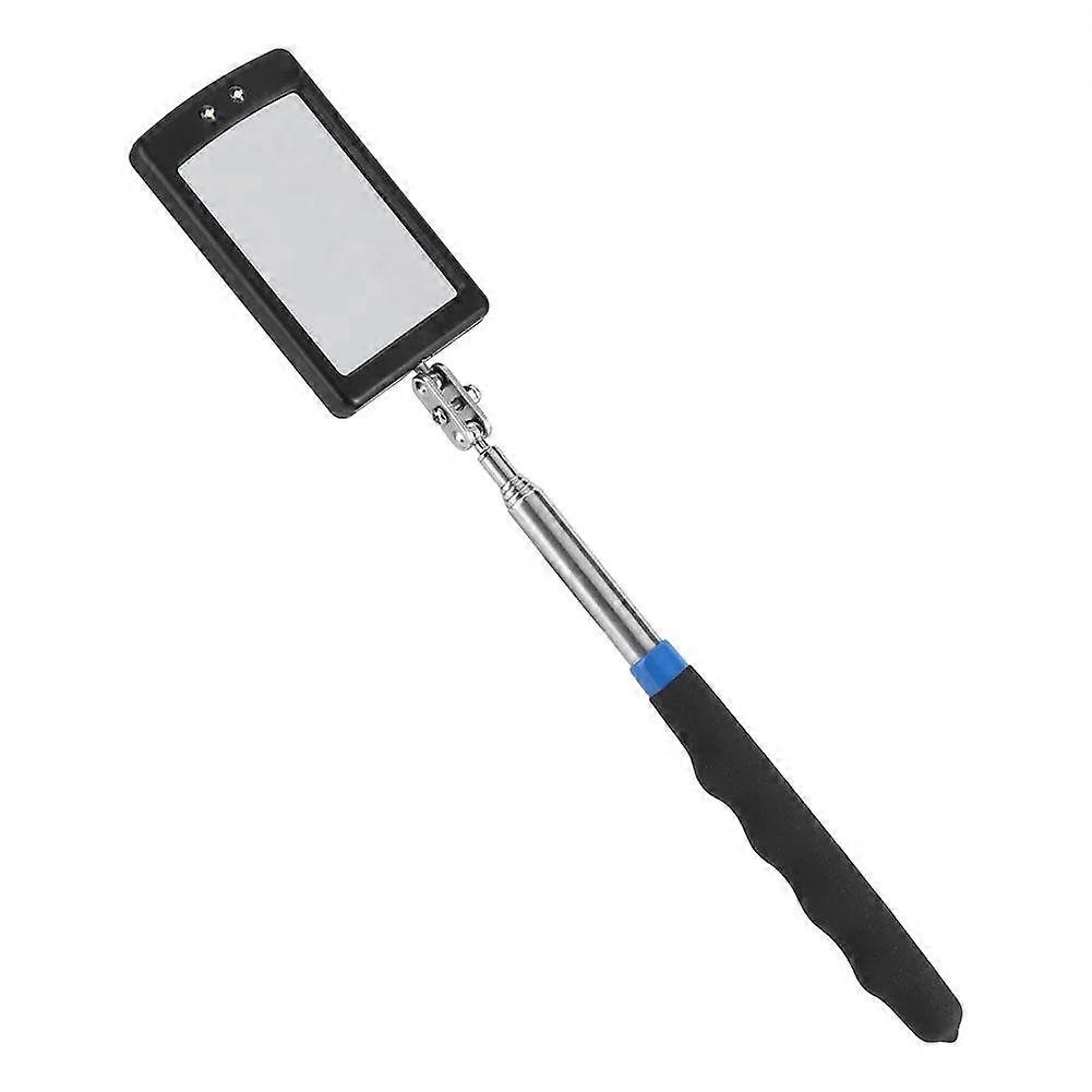 LED Telescopic Car Inspection Mirror with LED Light 360 Rotation Anti Slip Handle