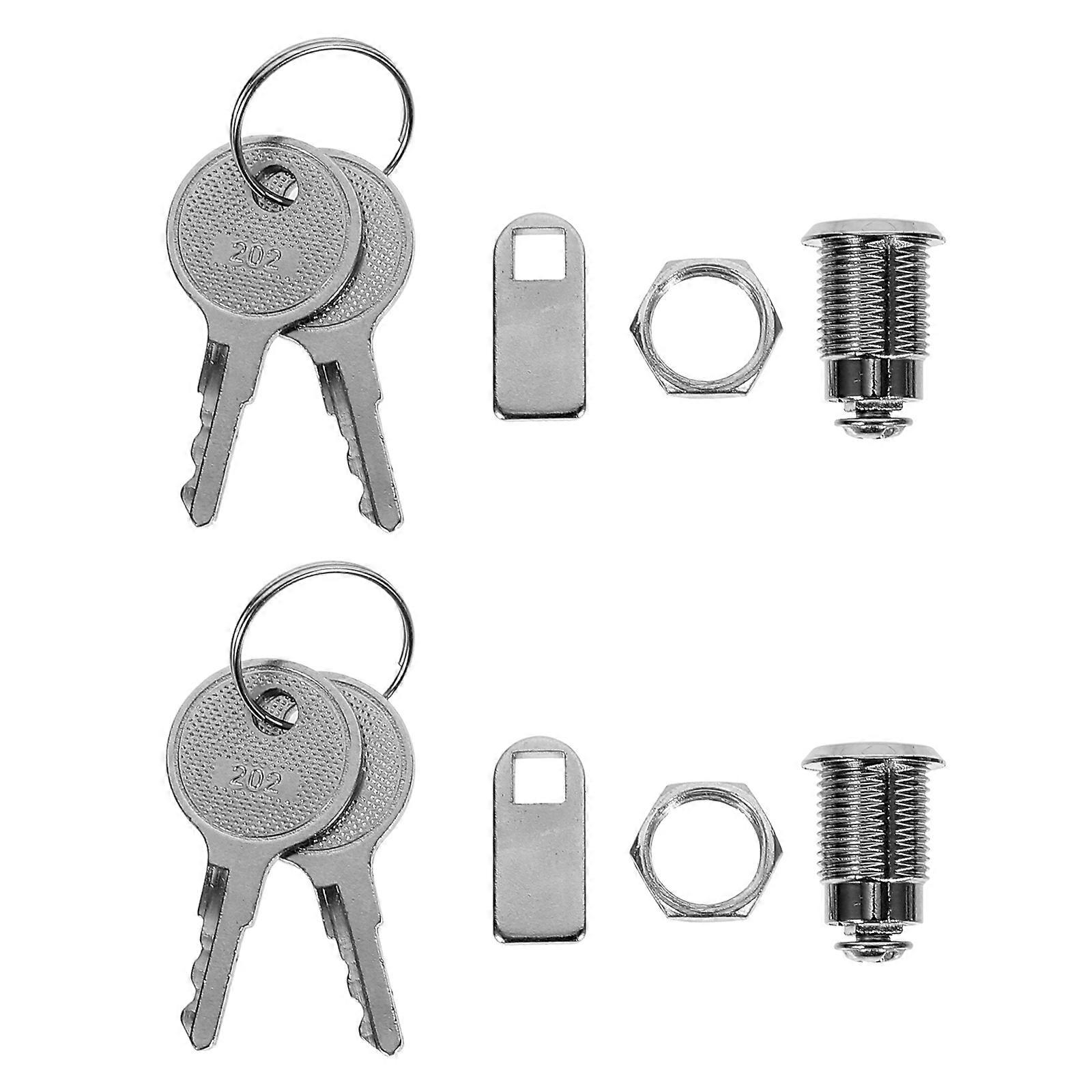 2 Sets Cam Lock Tubular Lock Rv Compartment Lock Cabinet Lock With Key