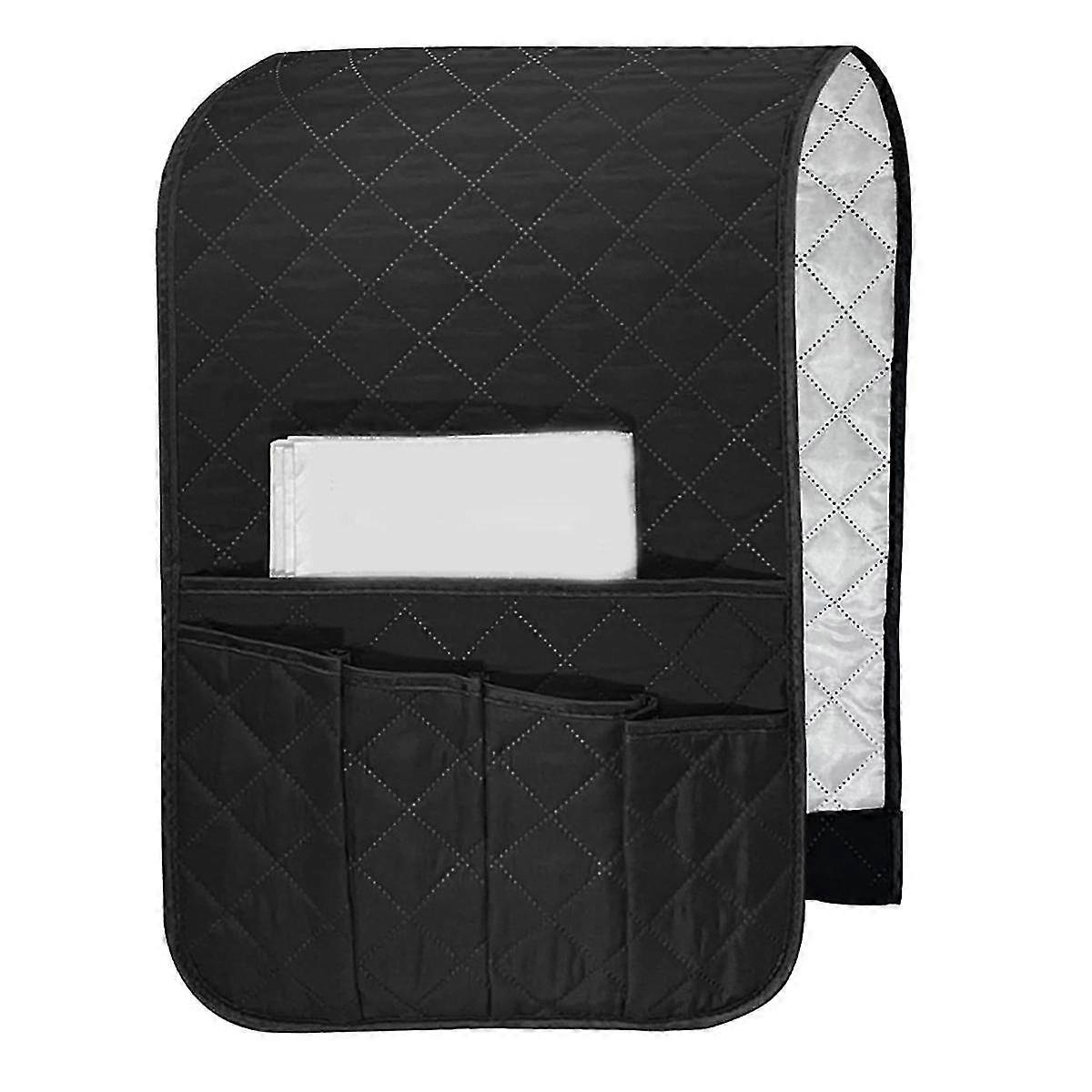 Sofa Armrest Organizer Remote Control Holder Non- Armchair Holders for Couch Recliner with 5 Pockets for Book Etc