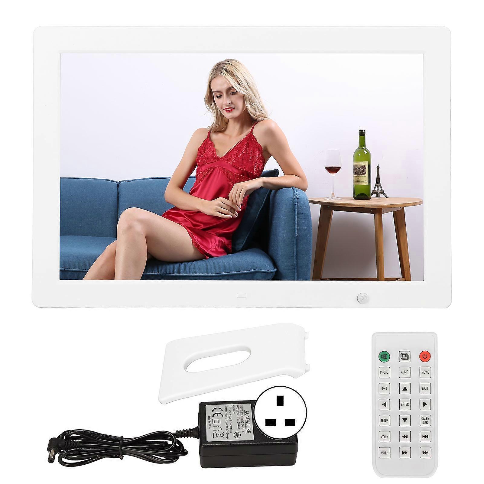 15 Inch Digital Photo Frame Hd Electronic Digital Picture Frame With Body Induction Support Video Picture Playback Music Clock Calendar 100240v Uk Plu