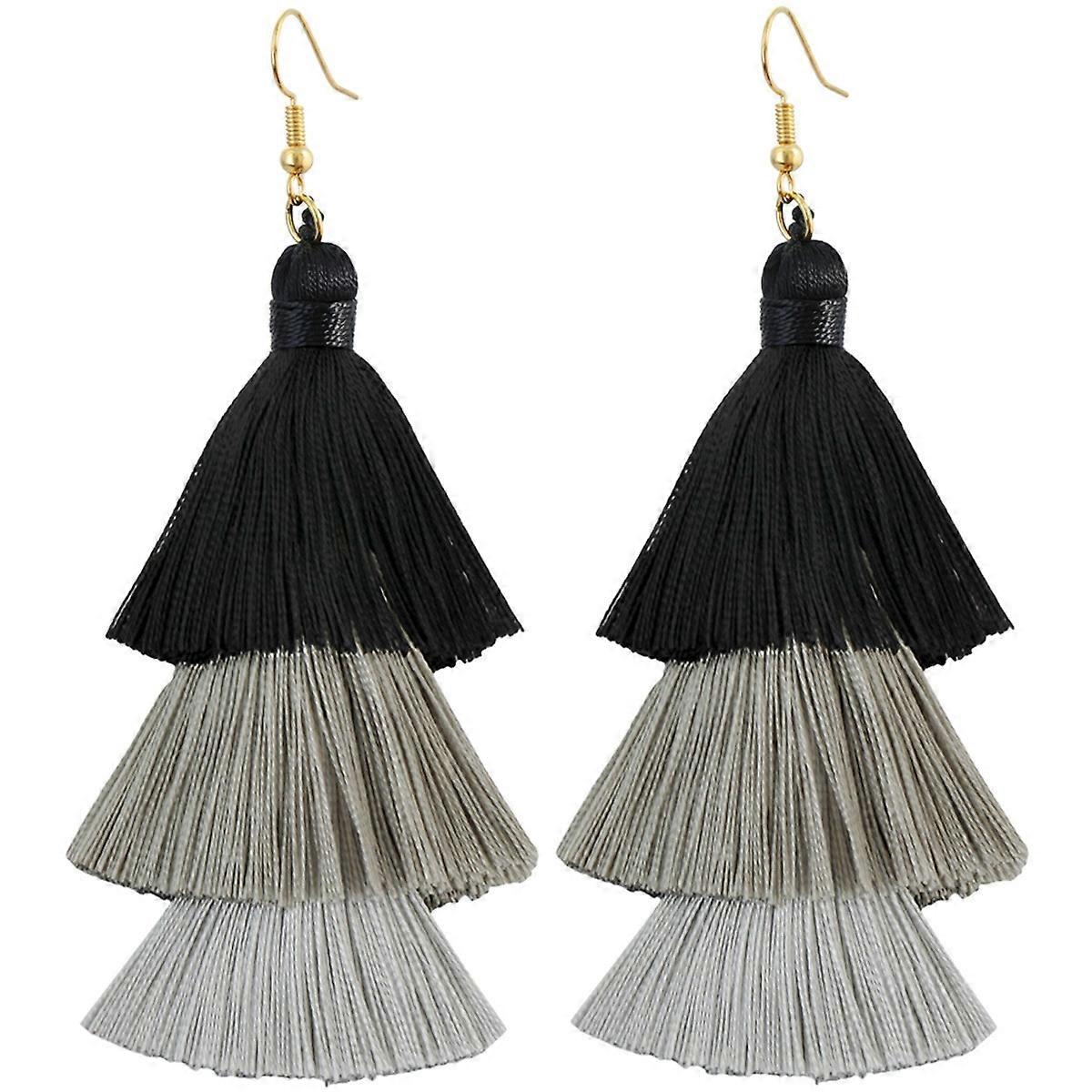 Earrings-Midnight Black Chic-Elegant Dangle