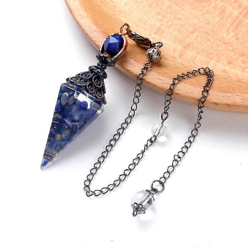 Chakra Crystal Pendulum Hexagonal Reiki Healibabang Crystal Points Gemstone Dowsing Pendulum.
