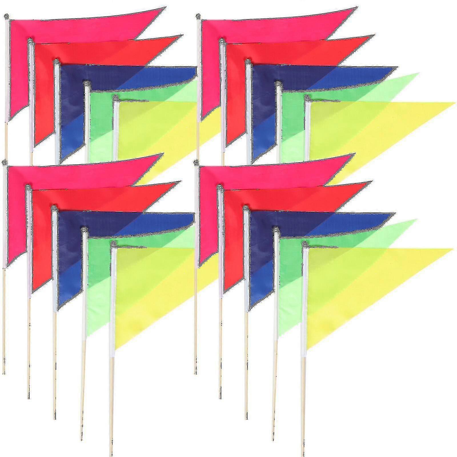 20 Pcs Banner Flags Red Marking Flags Surveyor Flags Boundary Flags Marker Flags Locate Flags