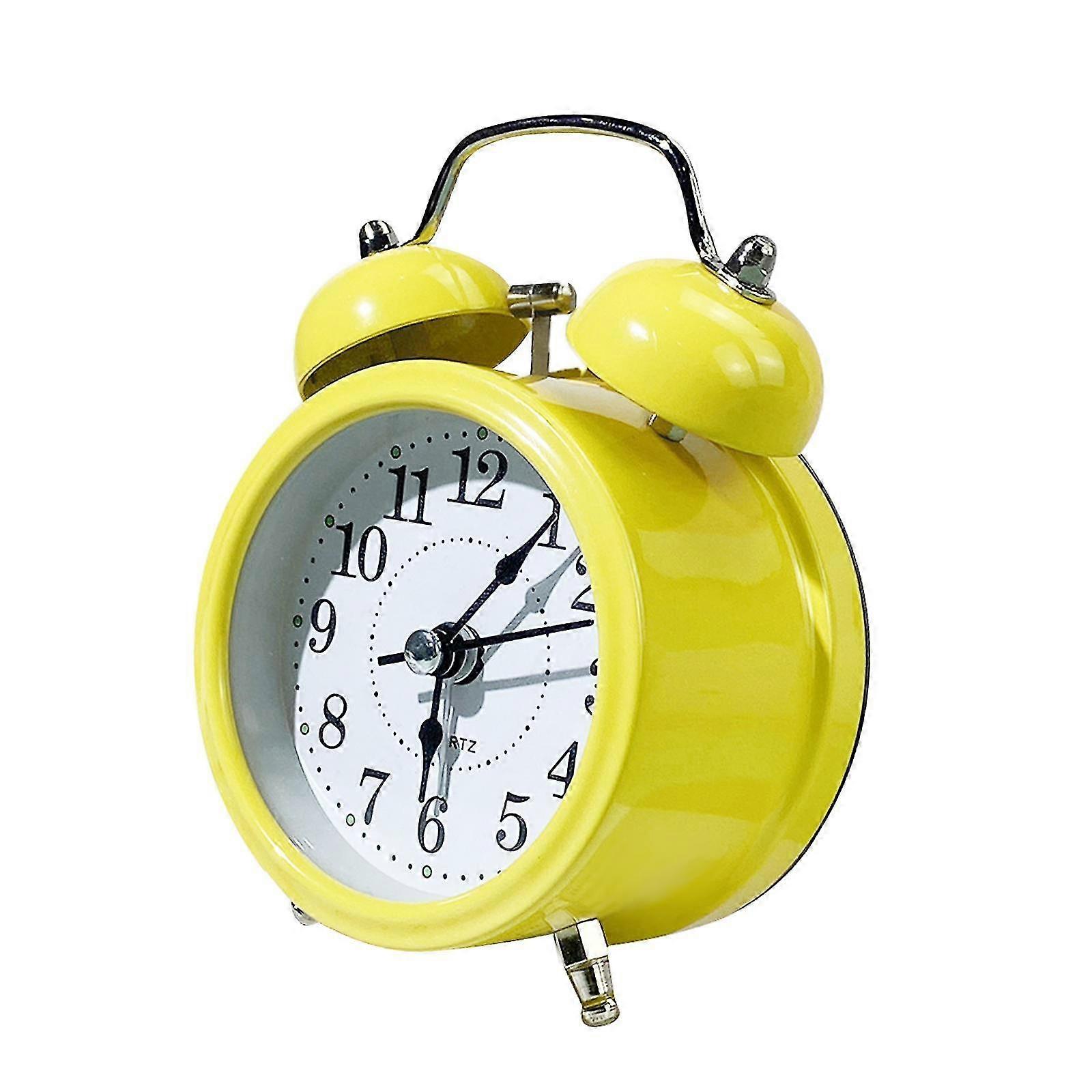 Çalar Saat Yüksek Alarm Basit Olmayan Ticking Gürültü Yok Retro Arka Işık Analog Saat Çocuklar için Yatak Odası Başucu Yetişkinler