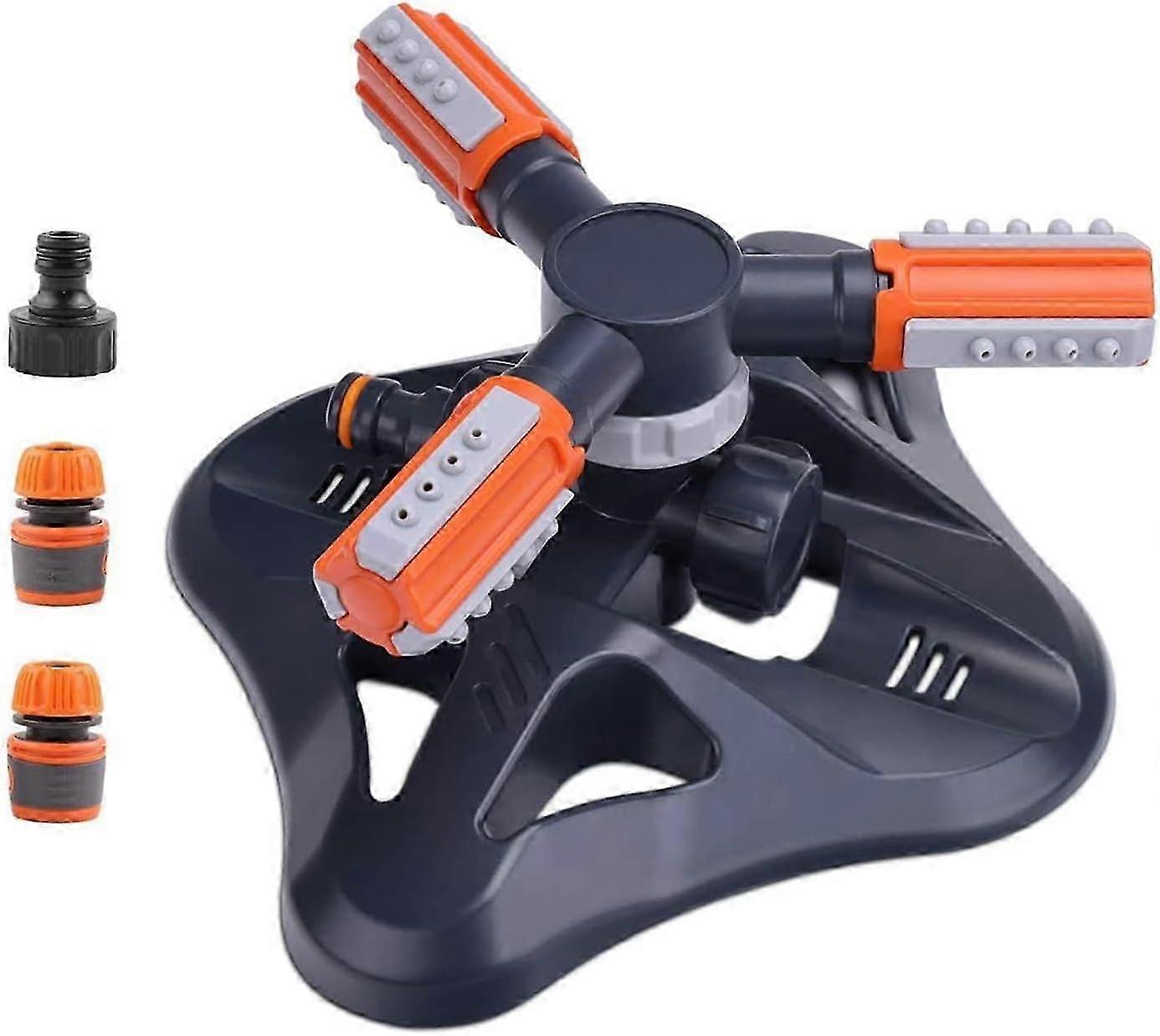 3 Arm 360 Garden Sprinkler - Automatic Watering System - Adjustable Flow and Water Flow