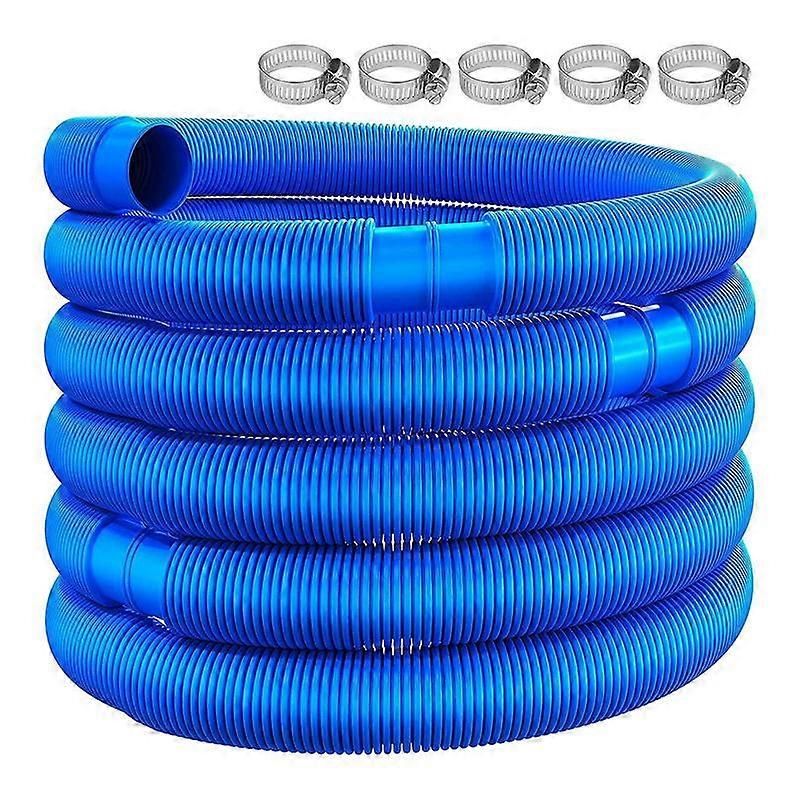 6. Swimming Pool Hose Diameter 32 Mm with Hose Clamp ,Swimming Replacement Pipe Pool Cleaner Tool,B