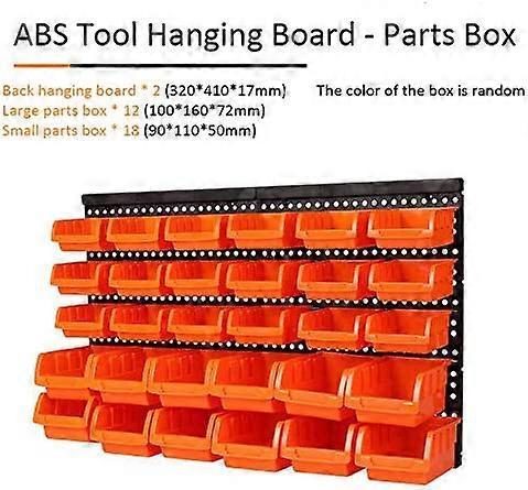 30 Pieces Storage Racks with 2 Wall Panels, ABS Material, Garage ...