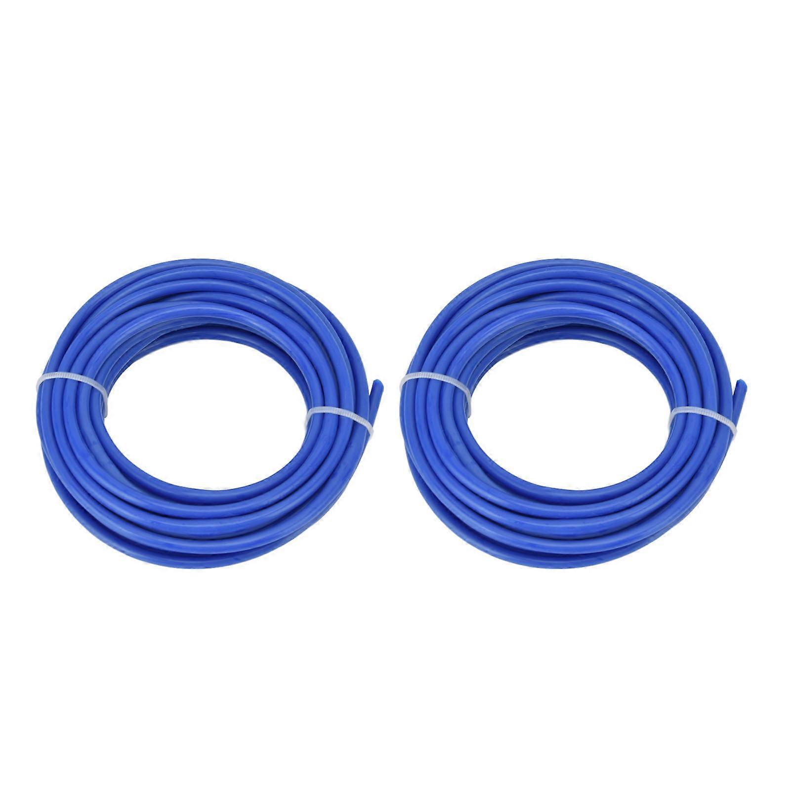 2PCS νάυλον γραμμών χορτοκοπτικής χορδών 4mm στρογγυλά εξαρτήματα χλοοκοπτικών γραμμών μηχανών μηχανών μπλε για HusqvarnaNEW6