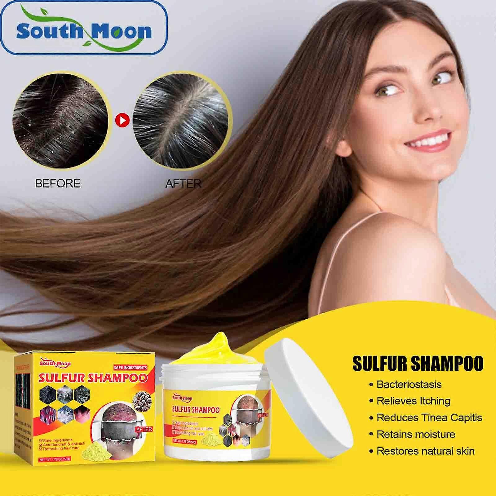 Sulfur Shampoo For Removing Lice, Relieving Itching, Controlling Oil, Cleaning Hair Follicles, Removing And, Scalp 50g FLYE4429