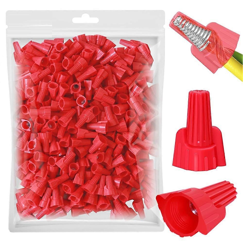 Red , Winged Wire End Connector Cover, Nut 18-8 AWG, HSP13 Type Screw Terminal for Connecting Elect