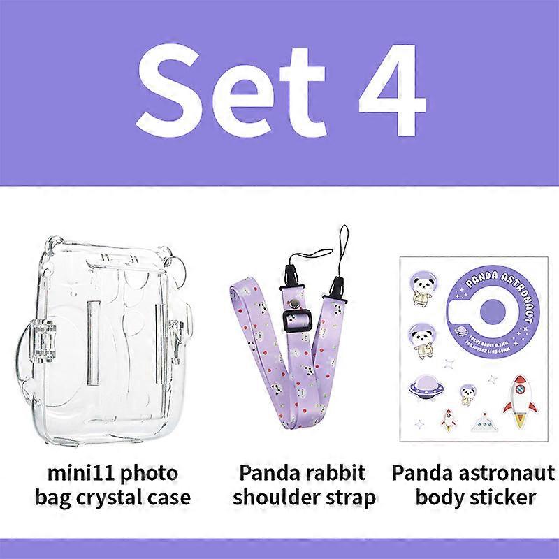 Per Fujifilm Instax mini11 PU custodia in pelle smartphone protezione istantanea borsa con tracolla per Fuji Instax mini11