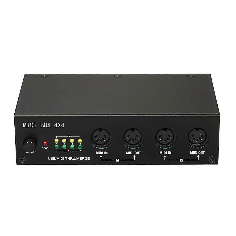 UM4x4 USB MIDI Interface 4 Eingänge /4 Ausgänge 64 MIDI Kanäle 4i/4o + Merge 2i4o MIDI Box