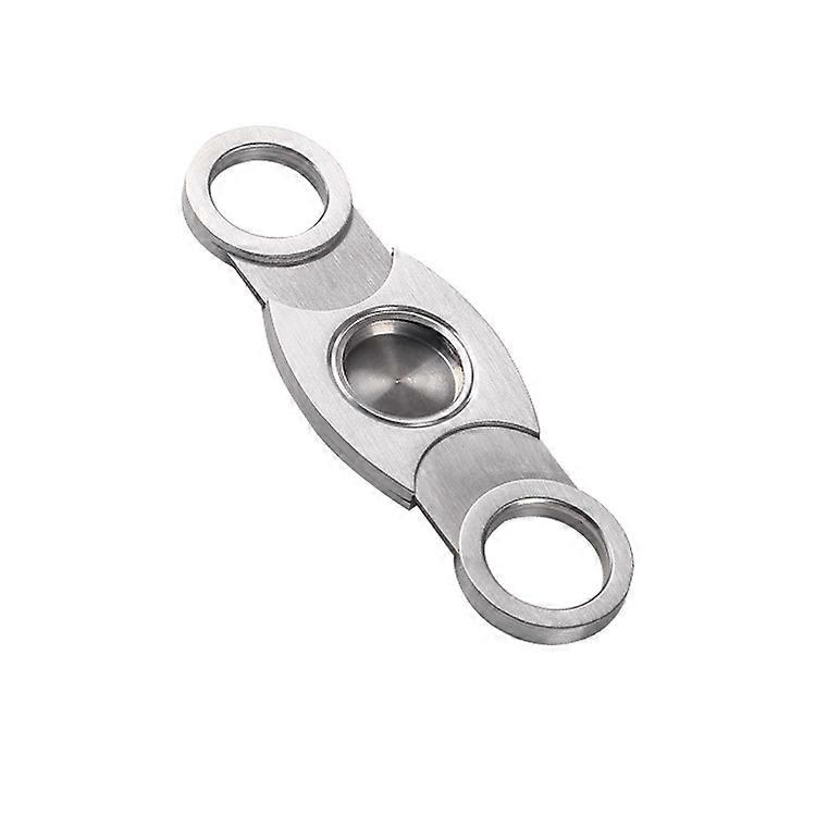 Cigar Cutter, Back Cover 8 Words Cigar Cutter Single-Sided Double-Sided Cigar Knife Portable Stainless Steel Cigar Tool Cutting Surface Flat Sharp Bla