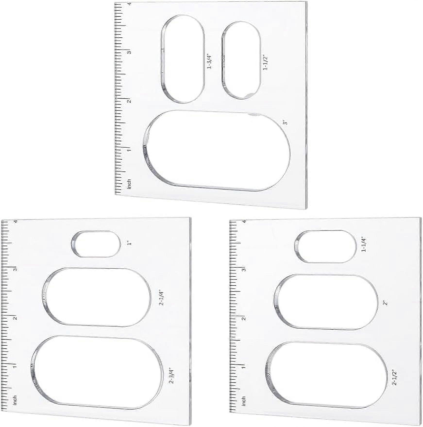 9 in 3 Oval Inlay Templates Acrylic Router Stencils Template Drawing Scale Ruler Router Jig Templates Measuring Tool for Beginner Professional Home Us