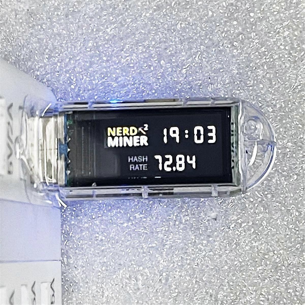 NerdMiner V2 T-Dongle S3 Hashrate 74Kh/S USB BTC Crypto Solo Lottery Miner avec Display Miner Nerd