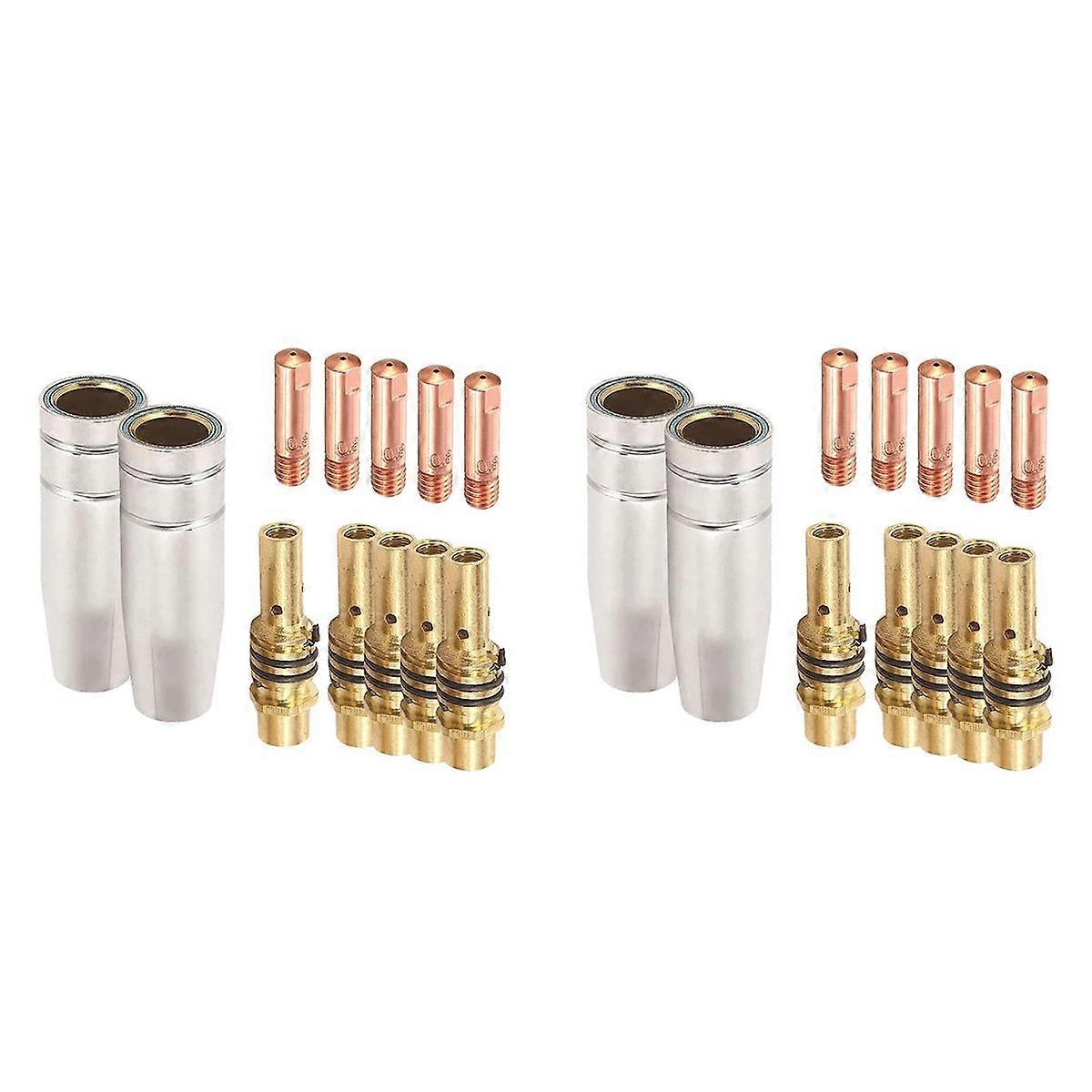 2set Nozzles Contact Tips Holders Welding Parts Set Mig Welder Consumable for 15AK Torch Welding Ma
