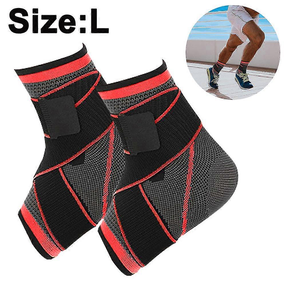 1 pcs sports ankle support, adjustable brace,breathable compression,l