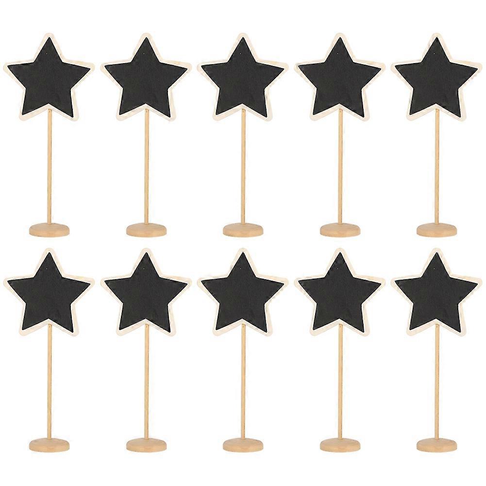10Pcs Set Chalkboard Picks Pentagram Message DIY Decoration Desktop Flower Card 130104H
